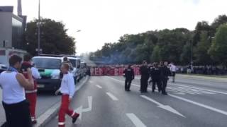 1860 II gg Bayern II Ankunft der Sechzgerfans am Stadion [upl. by Chester]