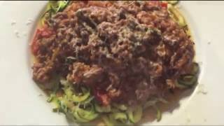 Beef Bolognese amp Spiralised Courgette  RECIPES  WERN FITNESS TV [upl. by Elleon]