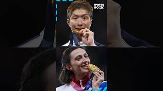 Why do athletes bite their medals paris2024 olympics [upl. by Oys]