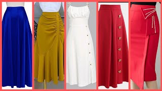 Latest Skirt Design Ideas For Women  Stylish Skirt 2024  New Skirt Design [upl. by Eimoan]