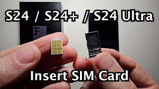 How to Insert SIM Card Samsung Galaxy S24  S24  S24 Ultra [upl. by Solorac920]