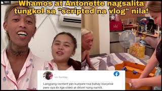 Whamos Cruz at Antonette Gail inalmahan ang kumakalat na quotscripted vlogquot nila [upl. by Kcub]