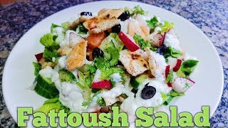 Fattoush Saladhealthy Salad2 how to make fattoush salad [upl. by Hagen]