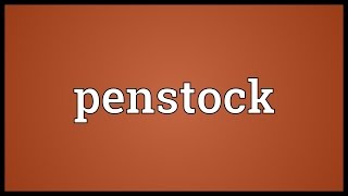 Penstock Meaning [upl. by Rouvin]