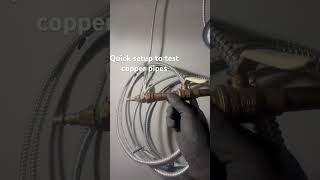 Quick setup to test copper pipes copperpipes plumber plumbing nyc [upl. by Anelac]