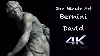 Lorenzo Bernini The Sculptor David  1 Minute Art  Borghese Museum and Gallery Rome [upl. by Doro365]