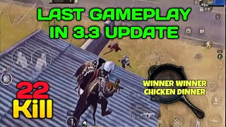 22 KILLS CHICKEN DINNER  LAST GAMEPLAY VIDEO IN 33 UPDATE bgmi trending viralvideo ipadmini6 [upl. by Farris]