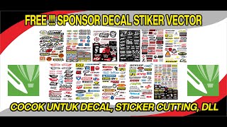 FREE  LOGO VECTOR STIKER DECAL  STIKER VARIASI  Coreldraw doubleyou22 [upl. by Attaynik540]