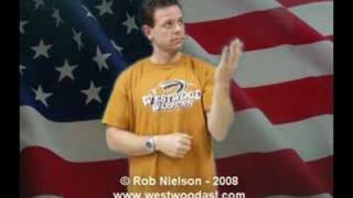 The Pledge of Allegiance  Signed in ASL slow speed [upl. by Oijimer340]