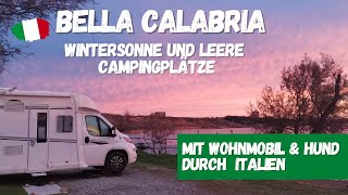 Wintersonne in Kalabrien 🇮🇹 leere Campingplätze  Italien mit Wohnmobil amp Hund [upl. by Ajar]