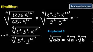 Radicación con Expresiones Algebraicas Ejercicio 3 [upl. by Kreis]