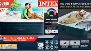 How To Properly Unbox And Setup Intex DuraBeam Delux HighRise Pillow Top AirBed [upl. by Oruntha780]