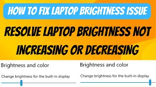 How to fix laptop screen brightness problem [upl. by Filberte]