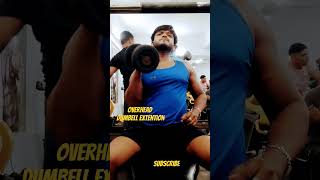 Over head dumbbell extension music typebeat bodybuildingexerciseatgym motivation reels viral [upl. by Annoya432]