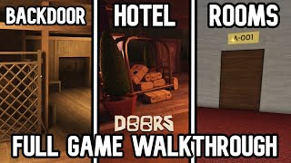 ROBLOX DOORS  The Backdoor  The Hotel  The Rooms  Full Walkthrough [upl. by Phelips]