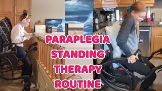 Paraplegic lady  adaptive wheelchair life  standing as therapy [upl. by Jessee]