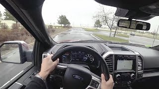 2018 Ford F150 Powerstroke Diesel Platinum 4x4 SuperCrew  POV Test Drive Binaural Audio [upl. by Omor]