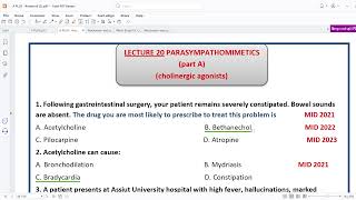 3 autonomics nervous system questions MCQ فارما مراجعة اسئلة [upl. by Perloff161]