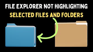 How to Fix File Explorer Not Highlighting Selected Files and Folders on Windows 11 [upl. by Etnahsal]