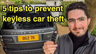 5 top tips to STOP keyless car theft protect your Range Rover [upl. by Rab]