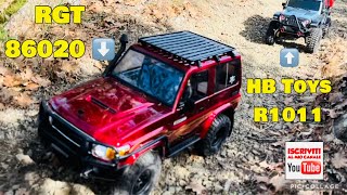 RGT EX86020 Intruder Toyota Land Cruiser HZJ71 vs HB Toys R1011 Jeep Wrangler [upl. by Mccallion888]