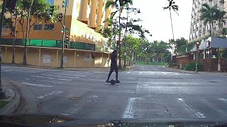 The One Wheel Skateboard Guy in Waikiki again [upl. by Kandace721]