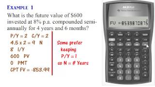 BA II Plus Calculator  Compound Interest Present amp Future Values [upl. by Yarw]