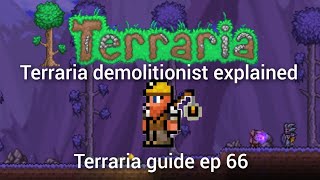 Terraria demolitionist explained Terraria guide ep 66 [upl. by Ecirad884]