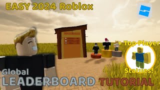 GLOBAL LEADERBOARD Tutorial  Free Model  2024 ROBLOX Studio  DonutDev [upl. by Fillander]