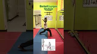 Gerakan Barbell Lunges [upl. by Stannfield]