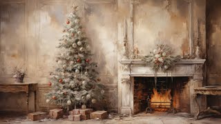 Christmas TV Screensaver Art  4K Vintage Holiday Paintings [upl. by Ekalb]