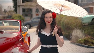 Stroll With a PinUp Alongside a 1947 Chrysler Town amp Country [upl. by Eus]