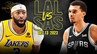 Los Angeles Lakers vs San Antonio Spurs Full Game Highlights  December 12 2023  FreeDawkins [upl. by Evoy]