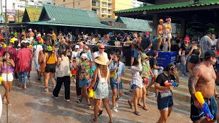 Songkran festival Soi 7 Pattaya Thailand 2023 4K Thai New Year  Water Festival in Thailand [upl. by Adnylg]