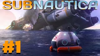 SUBNAUTICA ПЕРВЫЙ НЫРОК ПОД ВОДУ НАЧАЛО [upl. by Grayce]