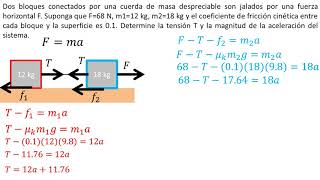 Física  Fuerza de fricción  Ejemplo 8 [upl. by Matthei]