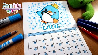 CALENDARIO ENERO  BULLET JOURNAL  DIY  JANUARY CALENDAR [upl. by Erasme]