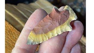 Flint Knapping an Arrowhead from Horse Creek Chert [upl. by Cida]