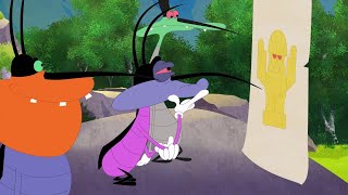 Oggy and the Cockroaches  THE GOLDEN STATUE S05E38 CARTOON  New Episodes in HD [upl. by Nylitak]