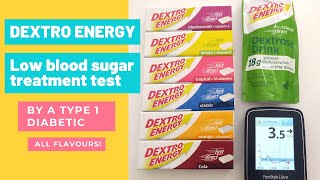 Treating Type 1 Diabetic low blood sugars with Dextro Energy all flavours [upl. by Marya848]