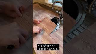 Applying vinyl to kitchen worktops [upl. by Lowell]