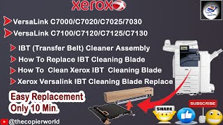 How To Replace The Transfer Belt Assembly On Xerox Versa Link C7020C7025C7030C7120C7125C7130 [upl. by Roswell]