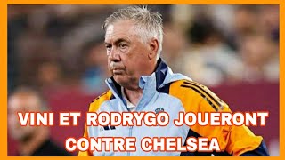 CONFÉRENCE DE PRESSE ANCELOTTI  quotVINI ET RODRYGO JOUERONT CONTRE CHELSEA realmadrid ancelotti [upl. by Anoblav629]