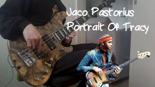 Portrait Of Tracy  jaco pastorius Harmonics amp Code Play bass guitar cover [upl. by Erda582]