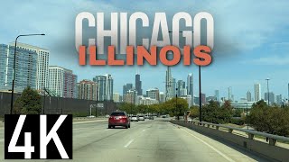 Road Tour of Chicago Illinois in 4K  DuSable Lake Shore Drive [upl. by Yleoj]