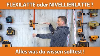 Nivellierlatte vs Flexilatte  Welche ist für einen Rotationslaser Baulaser oder Nivelliergerät [upl. by Ellehs]