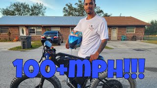 Fastest ebike in the world 72v 8000w Tommebike new record over 100mph [upl. by Ansley401]