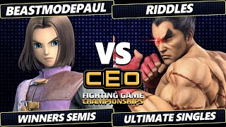 CEO 2024 TOP 8  BeastModePaul Hero Vs Riddles Kazuya Smash Ultimate  SSBU [upl. by Comyns]