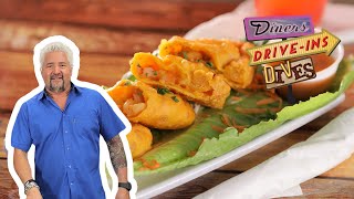 Guy Fieri Eats Shrimp Empanadas in Puerto Rico  Diners DriveIns and Dives  Food Network [upl. by Valtin160]