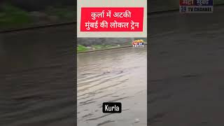 Mumbai Rains कुर्ला में अटकी मुंबई की लोकल ट्रेन  Kurla Station shorts mumbairains [upl. by Duhl553]